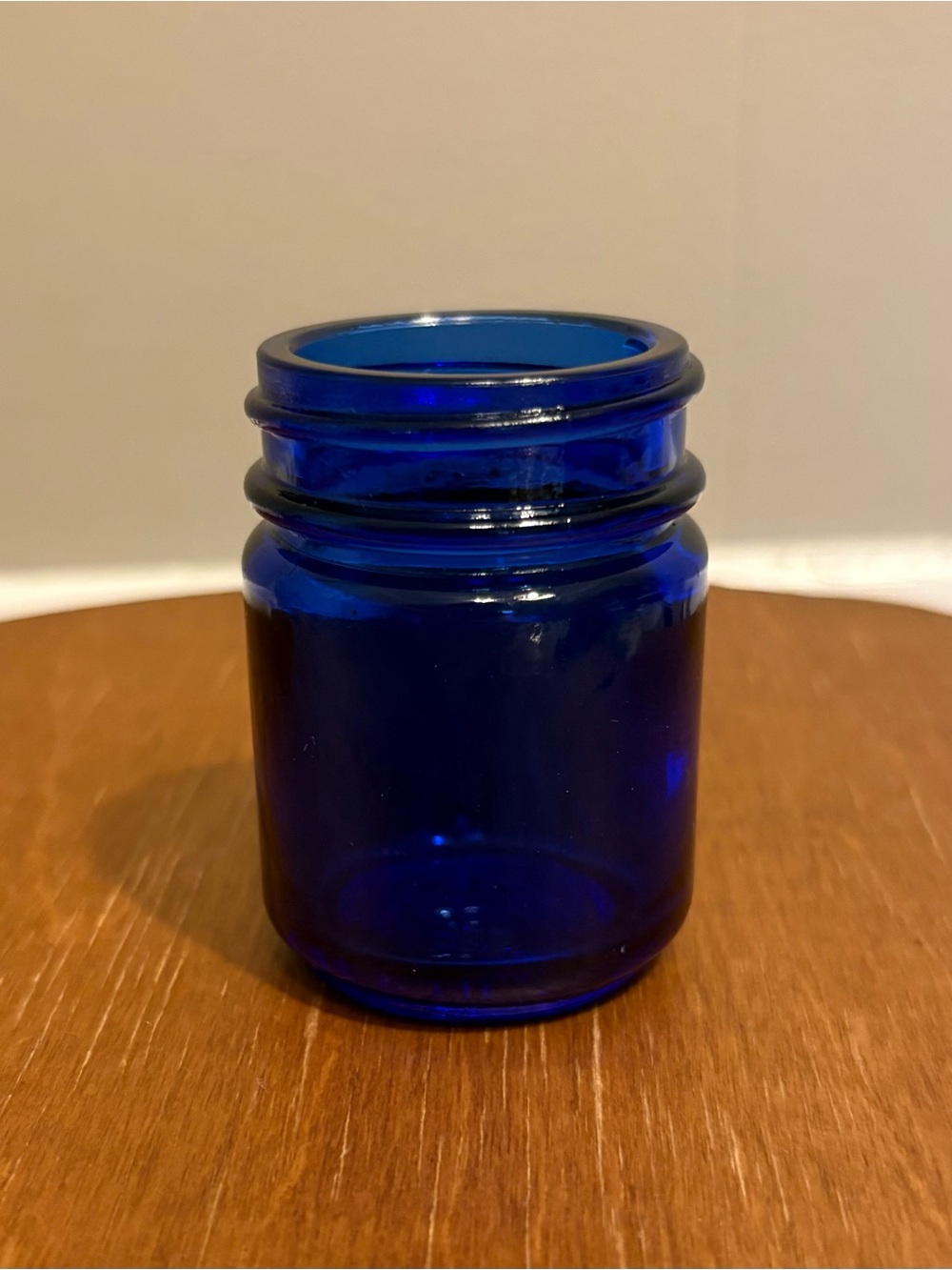 Vintage Cobalt Blue Vicks Vaporub Jar